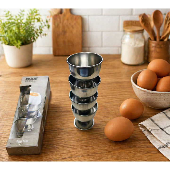Set 4 suporturi pentru ouă din inox - design modern