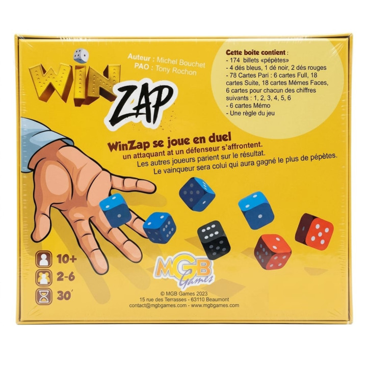 Joc de societate WinZap MGB Games, joc de zaruri