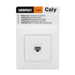 Priza RJ45 Internet/Telefon Debflex Caly, Argintiu