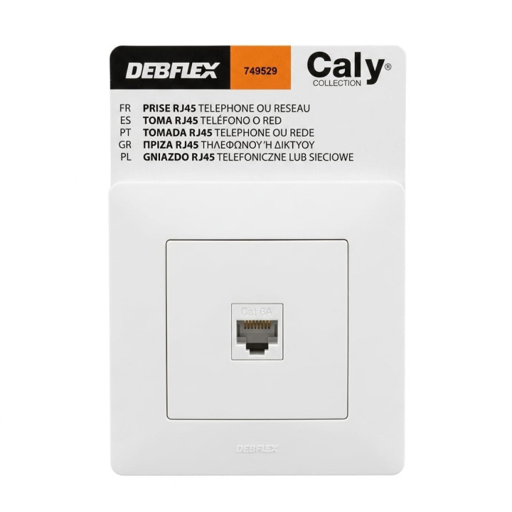Priza RJ45 Internet/Telefon Debflex Caly, Argintiu