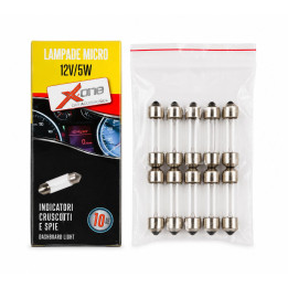 Set 10 becuri auto C5W 12V 5W X-One - pentru plafonieră