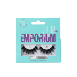 Gene False Tip Bandă Eyelash Emporium Volume #02, Efect Volum Dramatic, Reutilizabile de 20 de ori, Adeziv Inclus