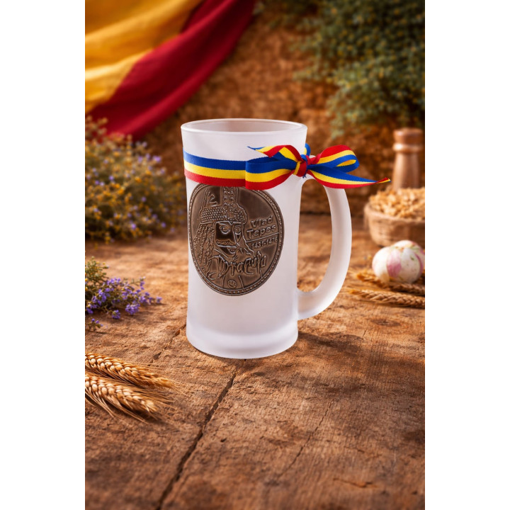 Halbă transparentă 320 ml - Vlad Țepeș (Dracula), cadou